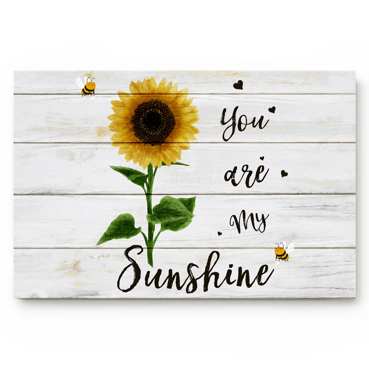 Деревянная текстура для ванной You Are My Sunshine Подсолнух пчела аксессуары дверной