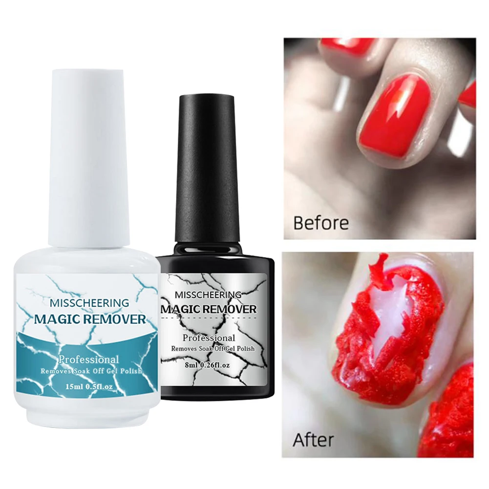 

Nail Gel Polish Remover Soak-Off Gel Magic Nail Polish Remover Burst Glue Quick Easy to Use No Hurt 8 ML/ 15 ML