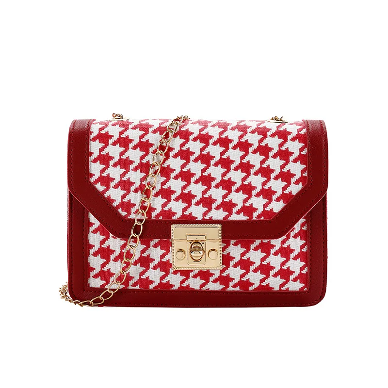 

DOLOVE New One-shoulder Messenger Fashion Trend Wild Small Satchel Chain Bag Foreign Trade Cross-border Female Handbag Wholesale