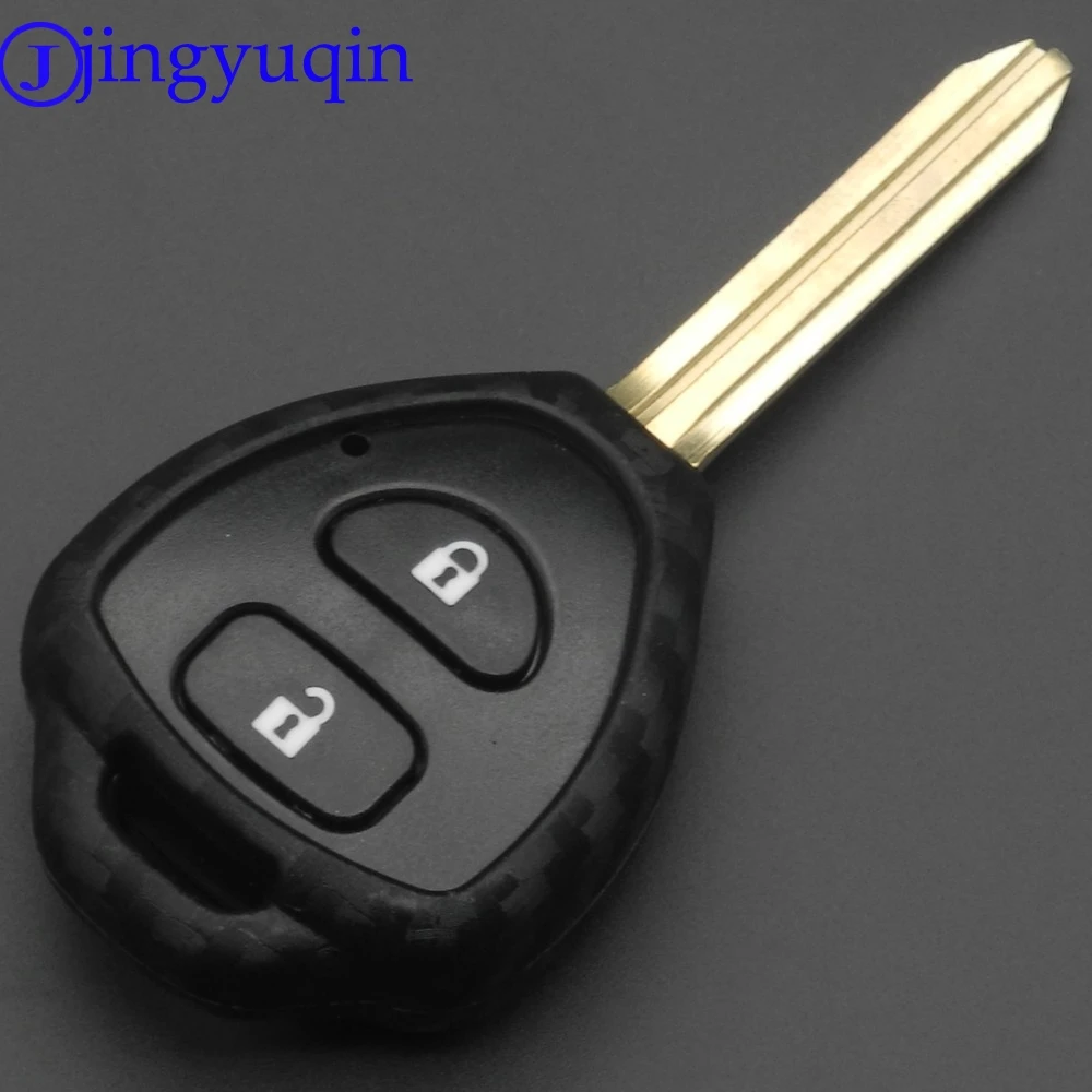 Чехол для брелока из углеродного волокна с рисунком Toyota Corolla Hilux Vitz Rav4 Aqua Camry