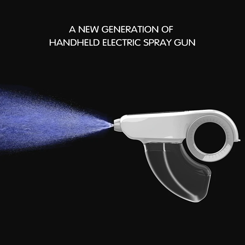 

Handheld Blue Light Nano Electric Spray Gun Atomizer Disinfection Gun Usb Rechargeable Spray Machine