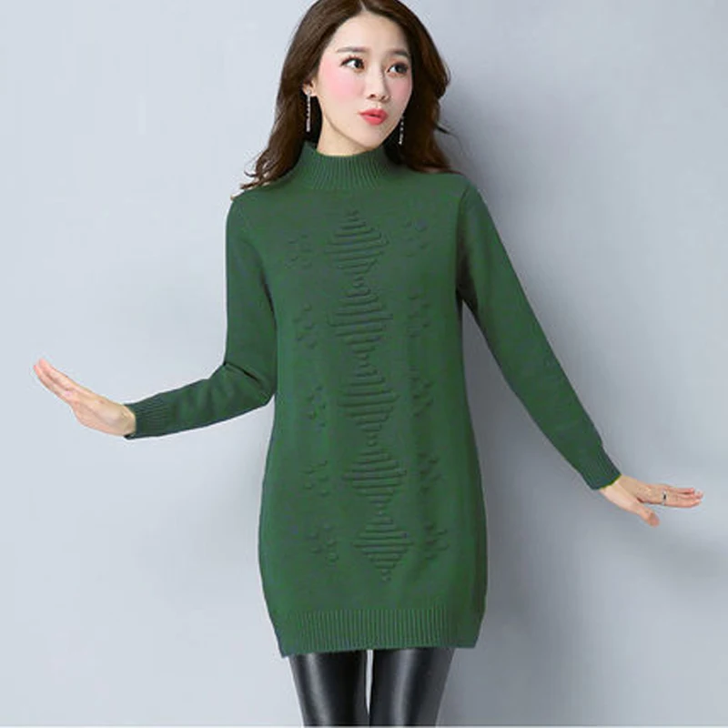 Свитер женский с длинным рукавом однотонный теплый мягкий на осень/зиму 2021 |