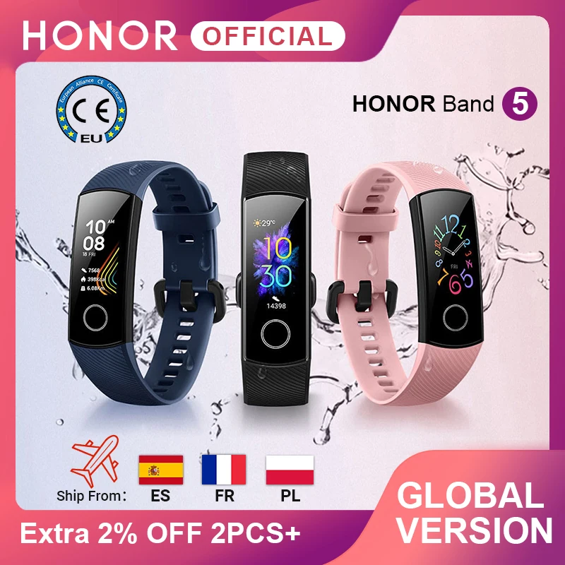 Смарт браслет Honor Band 5 пульсометр измерение уровня кислорода в крови реальном