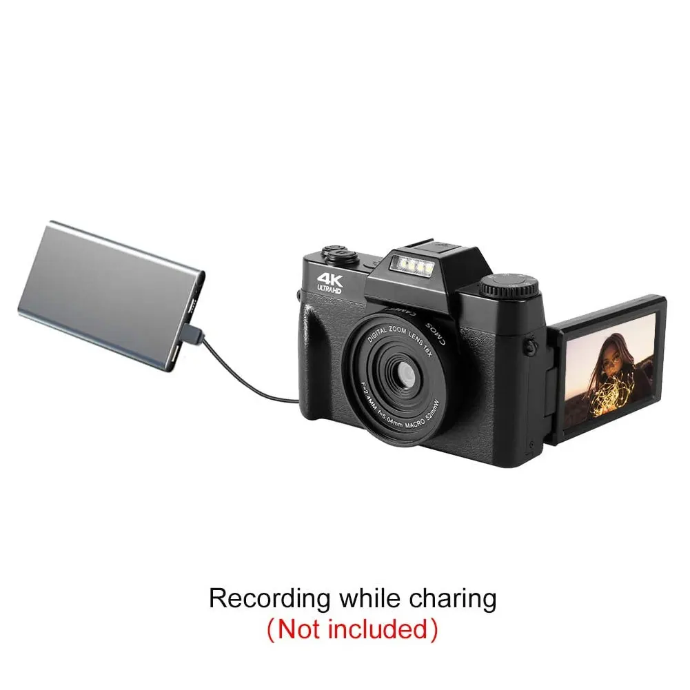 

Digital Camera Vlogging Video Digital Camcorder 4k For Beginners Photography YouTube Video WIFI Handheld 16X Digital Zoom Selfie