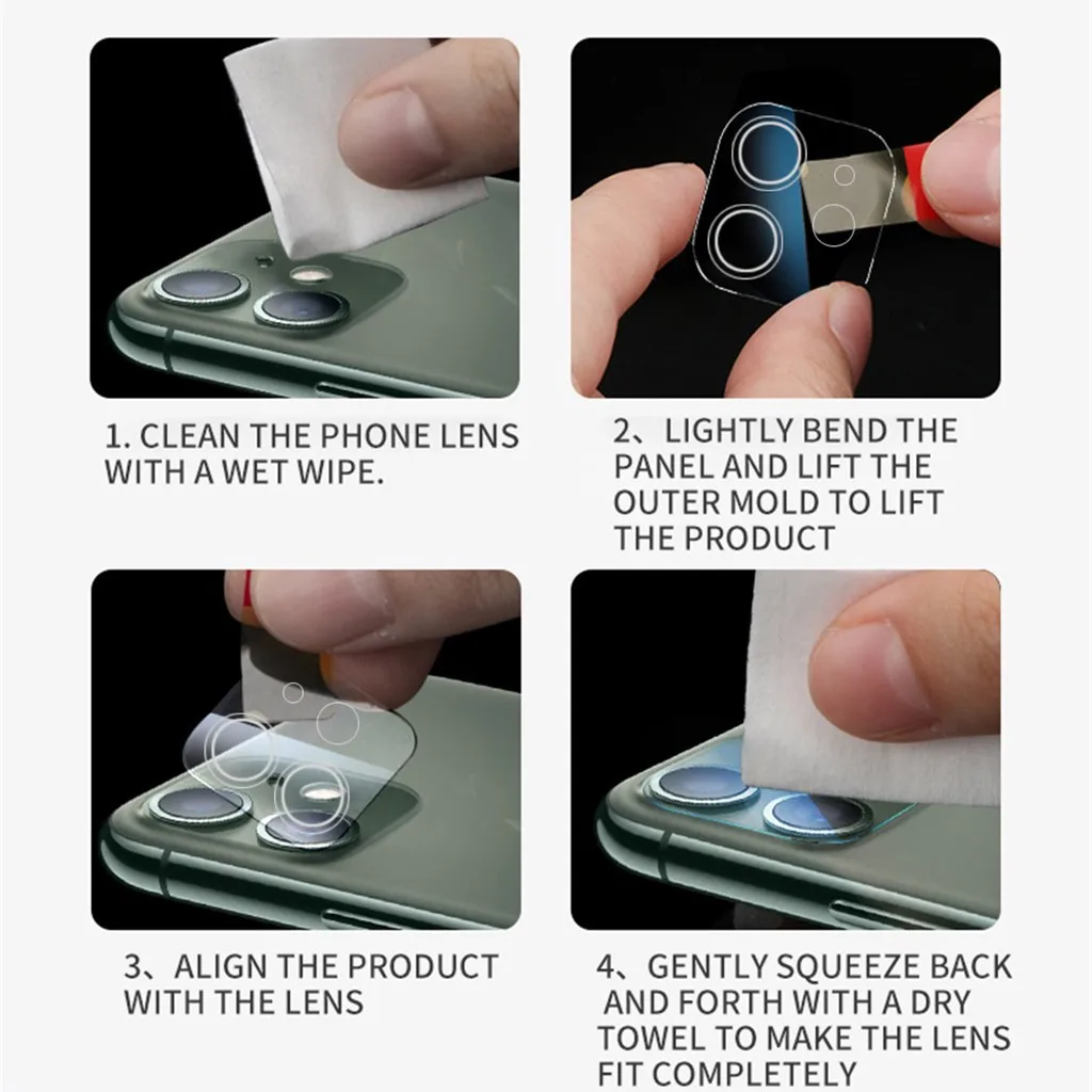 Закаленное стекло без отверстий для защиты экрана пленка камеры iphone 11 6 1 дюймов 4