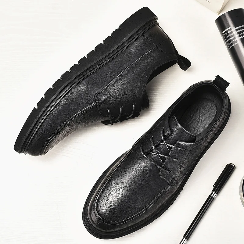 

Men's New Leather Soft Leather Shoes, Men's Breathable Comfortable Casual Shoes