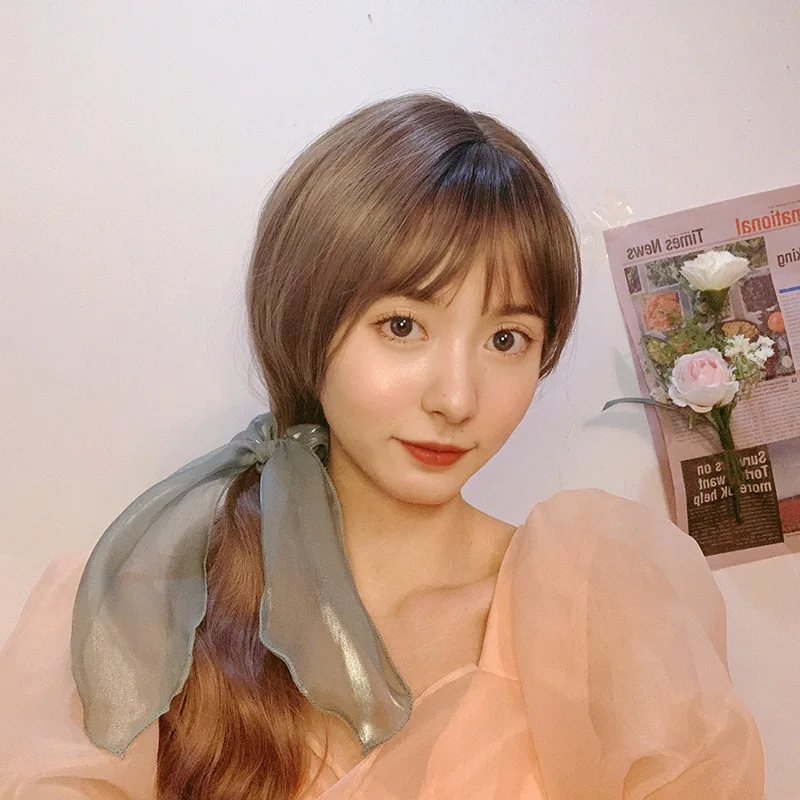 Резинка для волос женская однотонная с бантом |