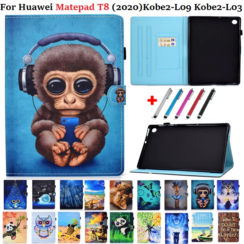 Чехол для Matepad T8 Магнитный кошелек складная подставка чехол планшета Huawei Обложка