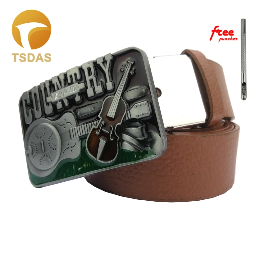 Застежка для ремня Country Music с ремнем из искусственной кожи мужские аксессуары