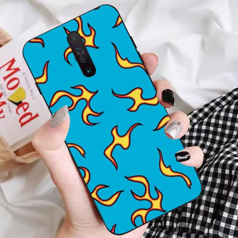 

Purple Flames Phone Case for Redmi 5 6 7 8 9 A 5plus K20 4X S2 GO 6 K30 pro