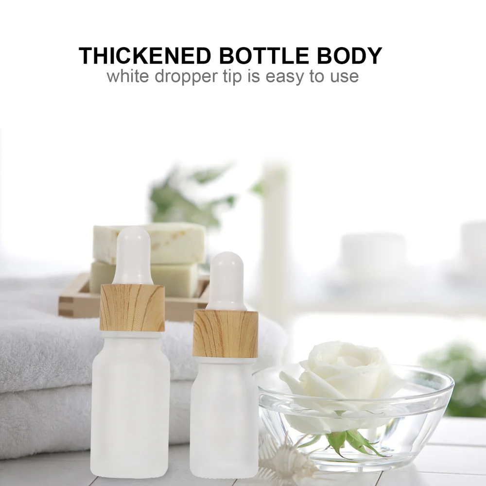 

10pcs Frosted Glass Dropper Bottle Essential Oil Bottle Essence Liquid Container