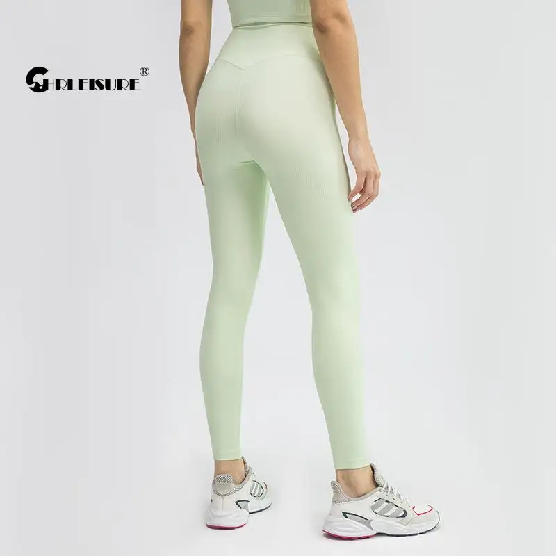 

CHRLEISURE спортивные Леггинсы с высокой талией, бедра, подъем живота, штаны для бега, йоги, дышащая быстросохнущая Спортивная одежда для фитнеса