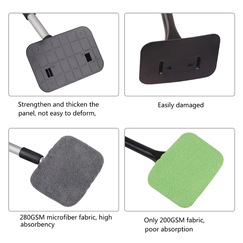 

Auto Cleaner Cleaning Tool Brush Retractable Glass Microfiber Wiper Cleaner Tool