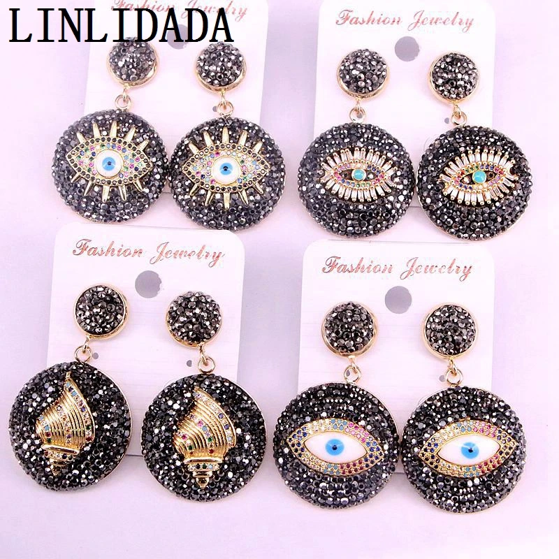 3 пары модных циркониевых подвесок с микрозакрепкой ювелирные изделия