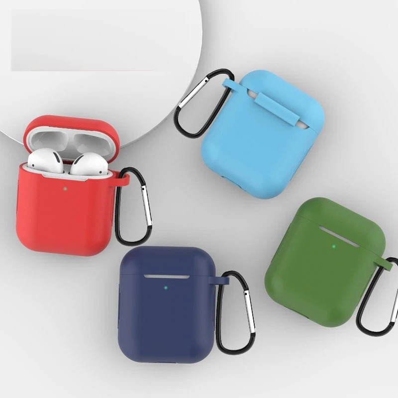 Liquid Silicone Headphone Case Dust-proof Drop-proof Protective Cover With Hook Accessories Suitable for Apple Bluetooth Headset |