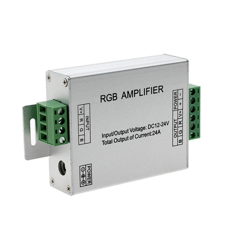 Светодиодный Усилитель RGBW/RGB DC12-24 В 24A выход для RGBW/RGB светодиодные ленты репитер мощности контроллер консоли