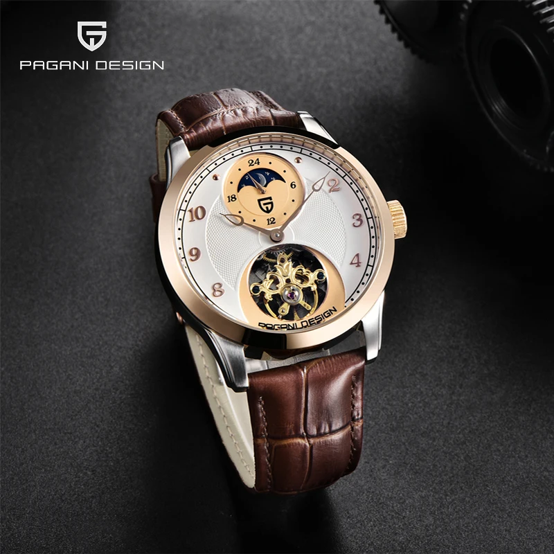 Pagani Design 2021 Top Casual Fashion Brand Men's Automatic Mechanical Watch Gynecope Hollow Design Monthly Sports Watch Relogio