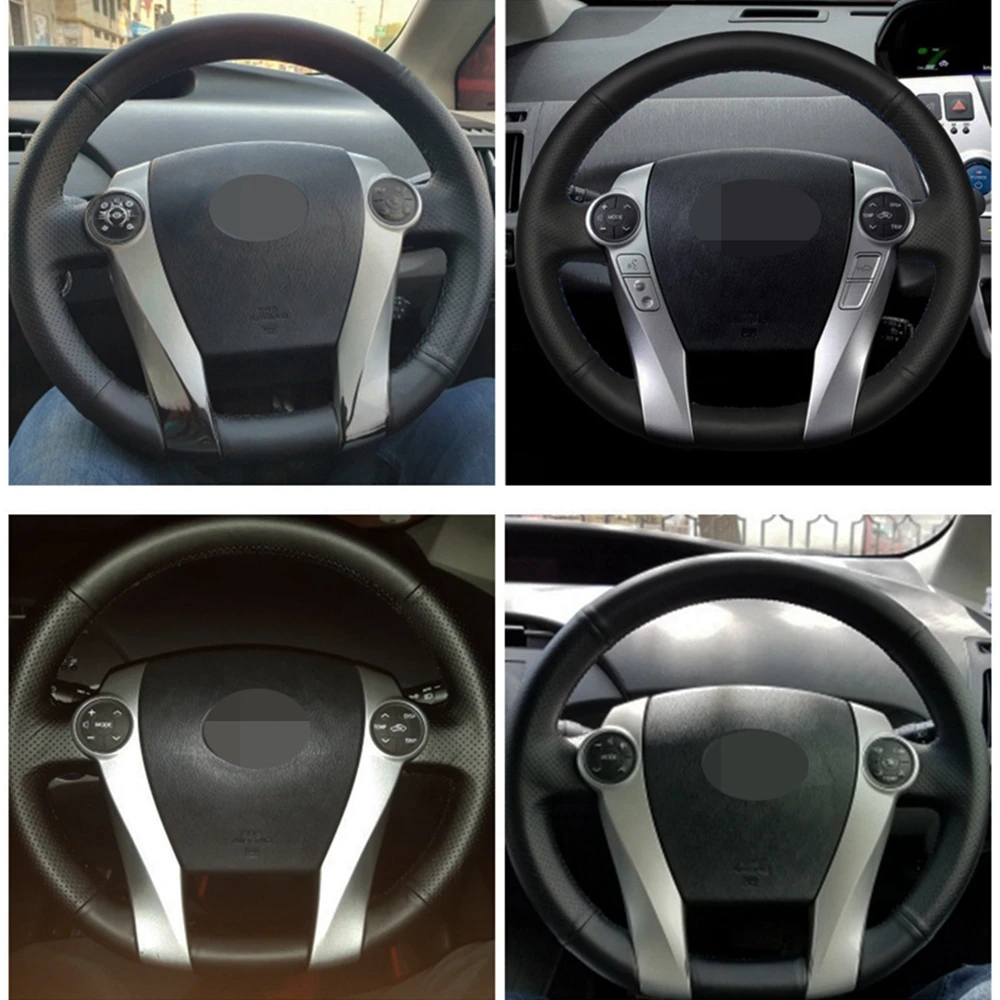 Искусственная кожа для Toyota Prius 30(XW30) 2009 2015 C(US)2012 2017|Чехлы на руль| |