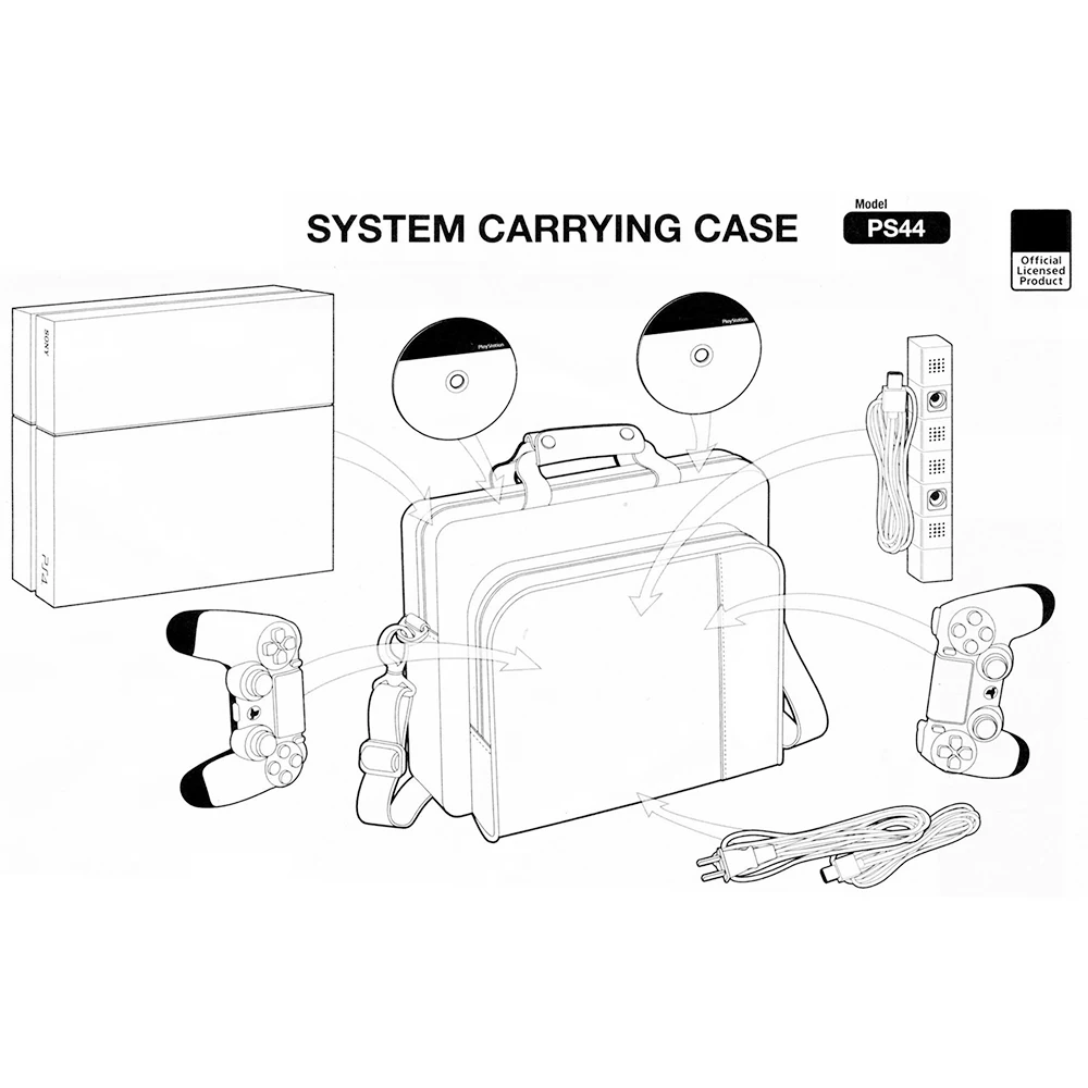 Игровой рюкзак для PS4 Pro с регулируемым плечевым ремнем совместимое устройство