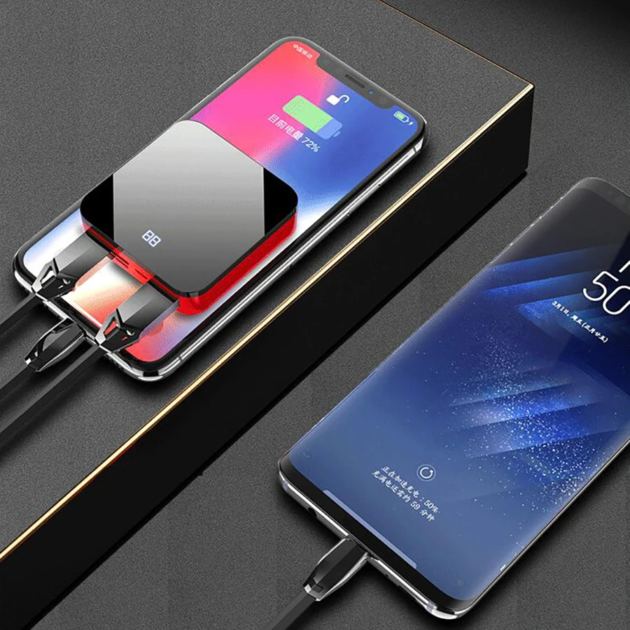 Мини милый внешний аккумулятор 10000 мАч портативный usb type C быстрое зарядное