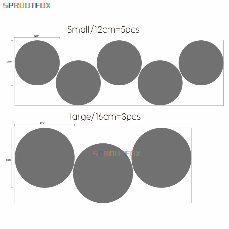 Блестящие настенные наклейки в горошек из розового золота сделай сам для детской