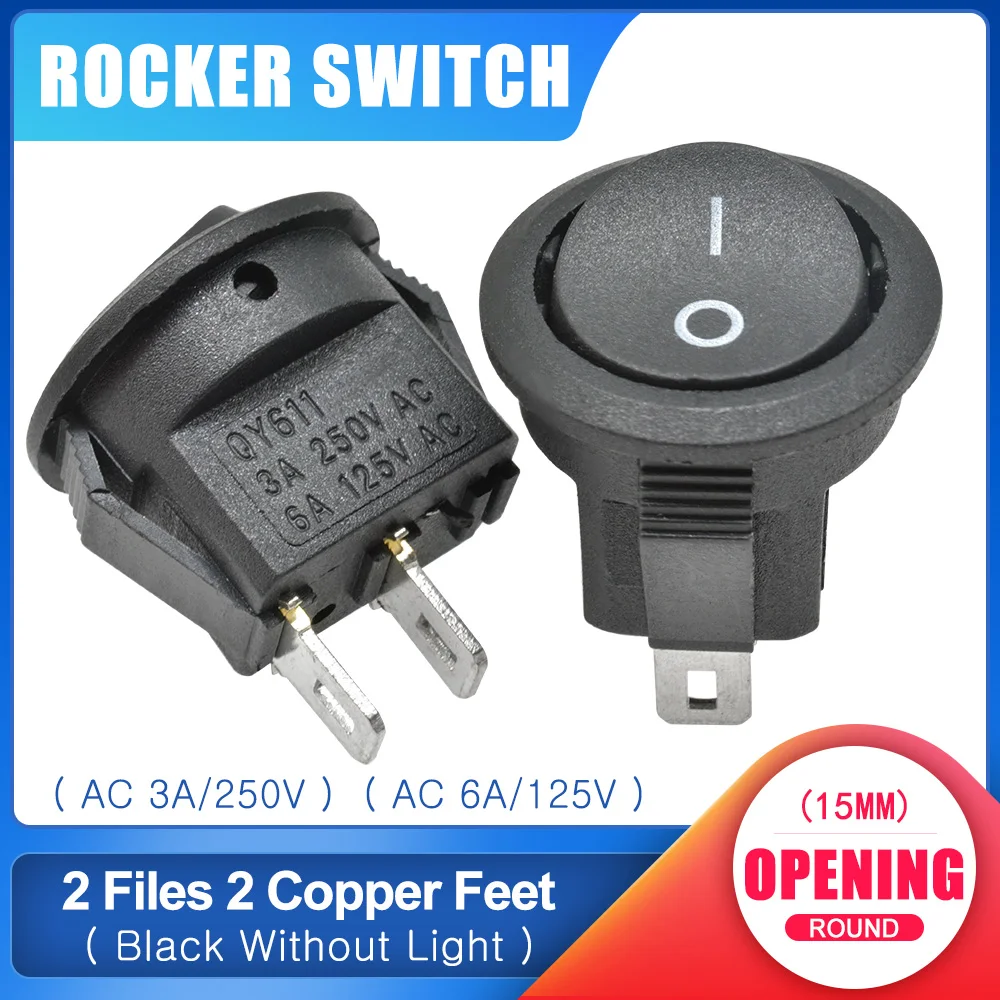 10 шт. 3 а/250 в 15 мм SPST мини Мощный кнопочный переключатель 2PIN 3PIN оснастка вкл/выкл 2