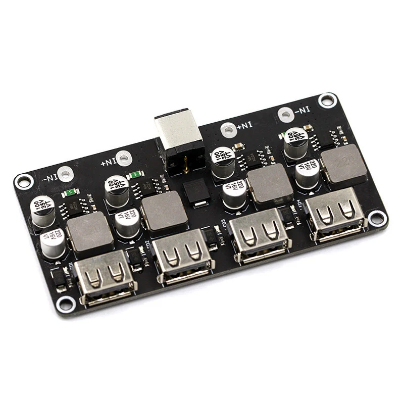 

USB QC3.0 QC2.0 Понижающий преобразователь постоянного тока Зарядный понижающий модуль 6-32 В 9 В 12 В 24 В для быстрой быстрой зарядки Печатная плата 3 В 5 В 12 В