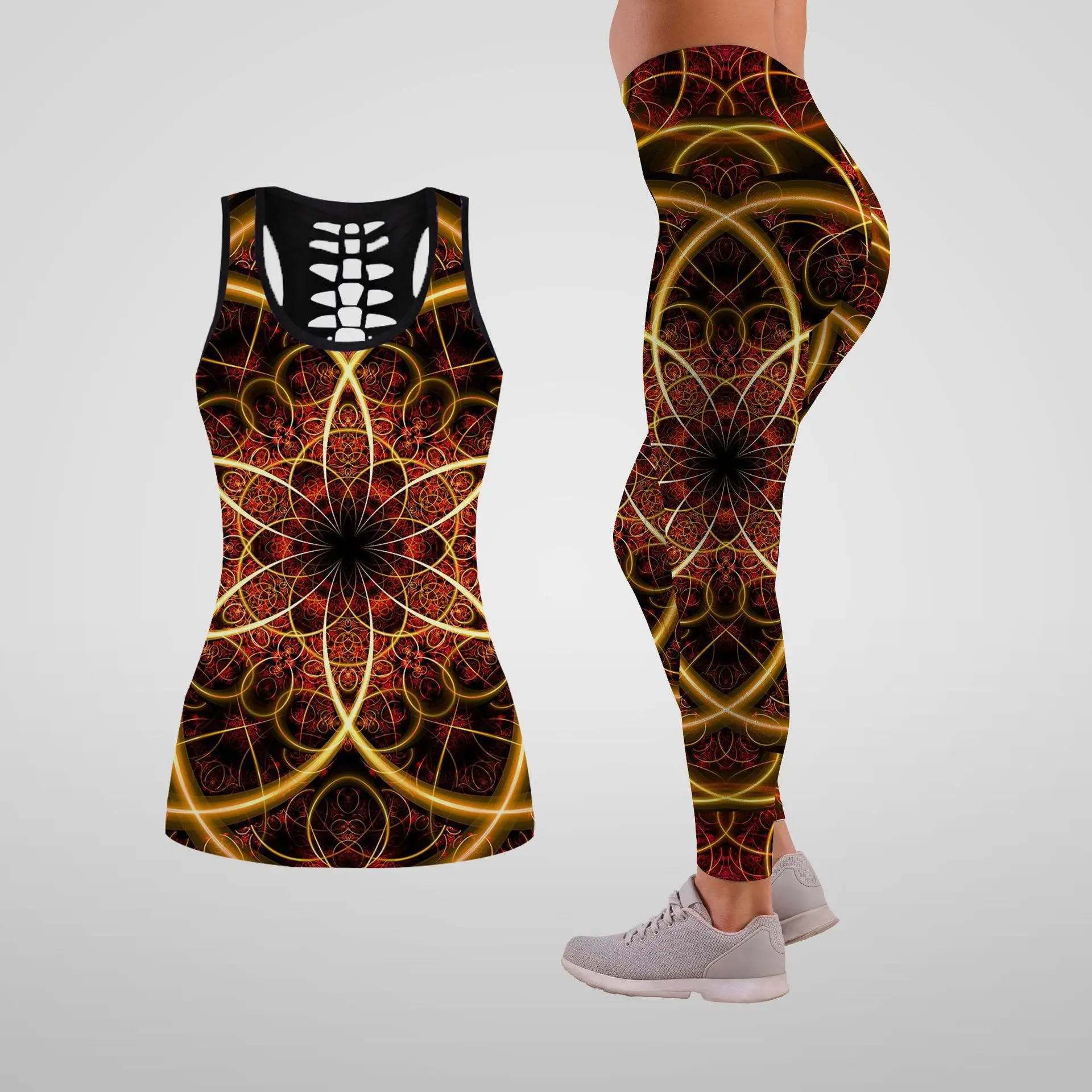 

Hot Selling Seamless Knitting Sexy Beautiful Back Jacquard Top Long Sleeve Yoga Suit Sports Running Fitness Pants