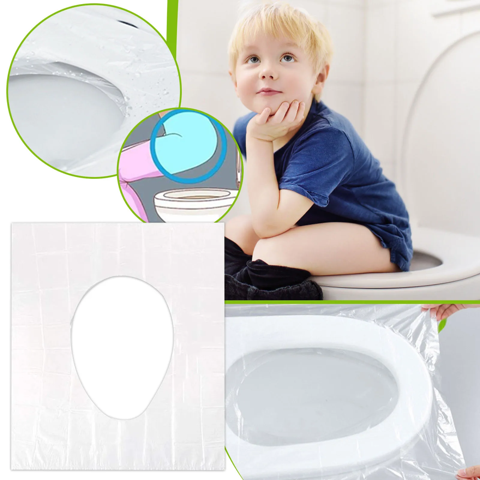 1 упаковка = 10 шт. Одноразовых Бумажных чехлов для сиденья унитаза защитный