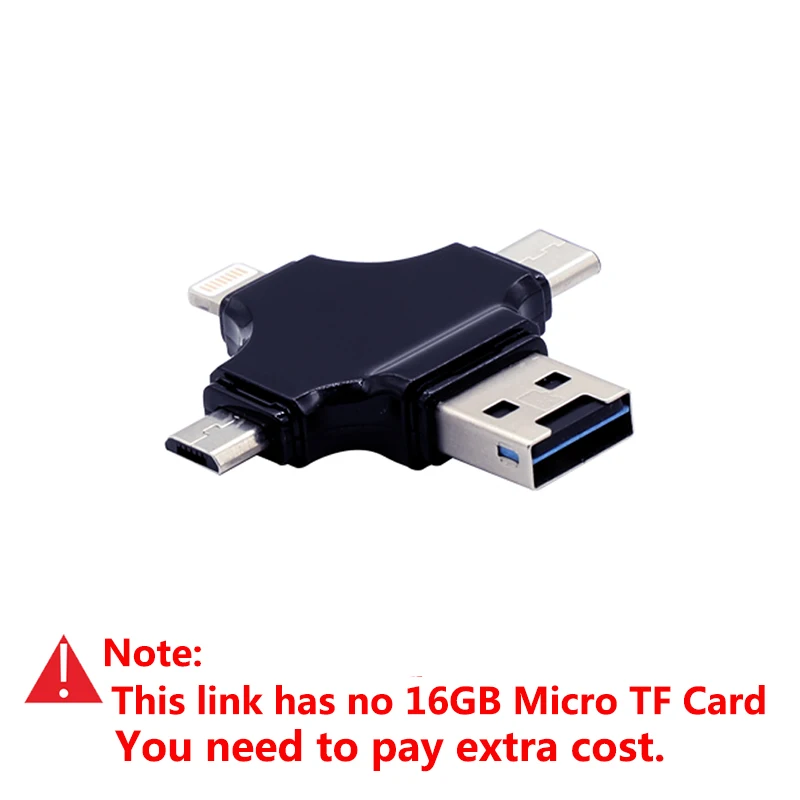 Micro USB 4 в 1 OTG memory sd card Reader 64 Гб телефон флэш-накопитель | Компьютеры и офис