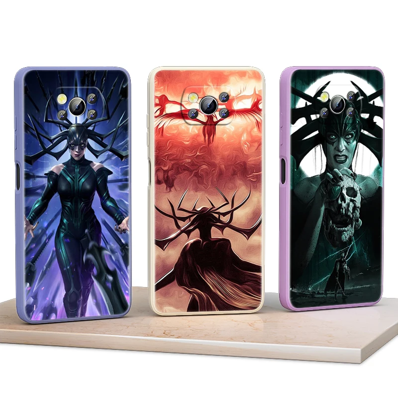 

Avengers Marvel Hela For Xiaomi POCO F3 11T Mix4 10S X2 10 M2 M3 Lite F3 Pro 5G Liquid Silicone Soft Cover Phone Case