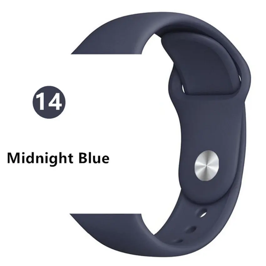 Midnight Blue Lbiaodai ремешок для apple watch 4 3 apple watch band apple watch ремешок 44mm 40mm iwatch band 42mm 38mm спортивный силиконовый браслет ремешок для часов ремешки для apple watch 4 3 2 1 - Цвет ремешка: Midnight Blue