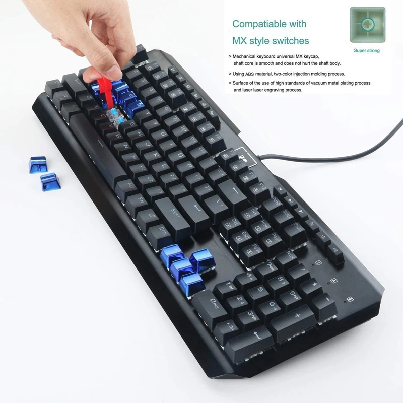 

12 ABS Double Shot Injection Backlit Keycaps for Mechanical Gaming Keyboards with Key Puller