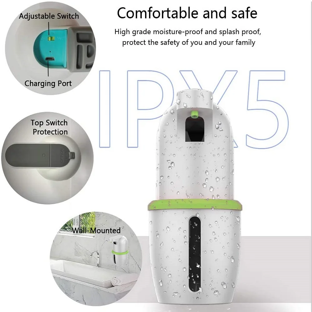 Бесконтактный автоматический дозатор мыла AIRMSEN с USB зарядкой умная пенопластовая