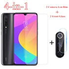 2 шт. Для Xiaomi Mi 9 10 Lite стекло для Xiaomi Redmi Note 9s 8 7 Pro 8T 8A 7A 6A закаленное стекло протектор экрана камера Len пленка