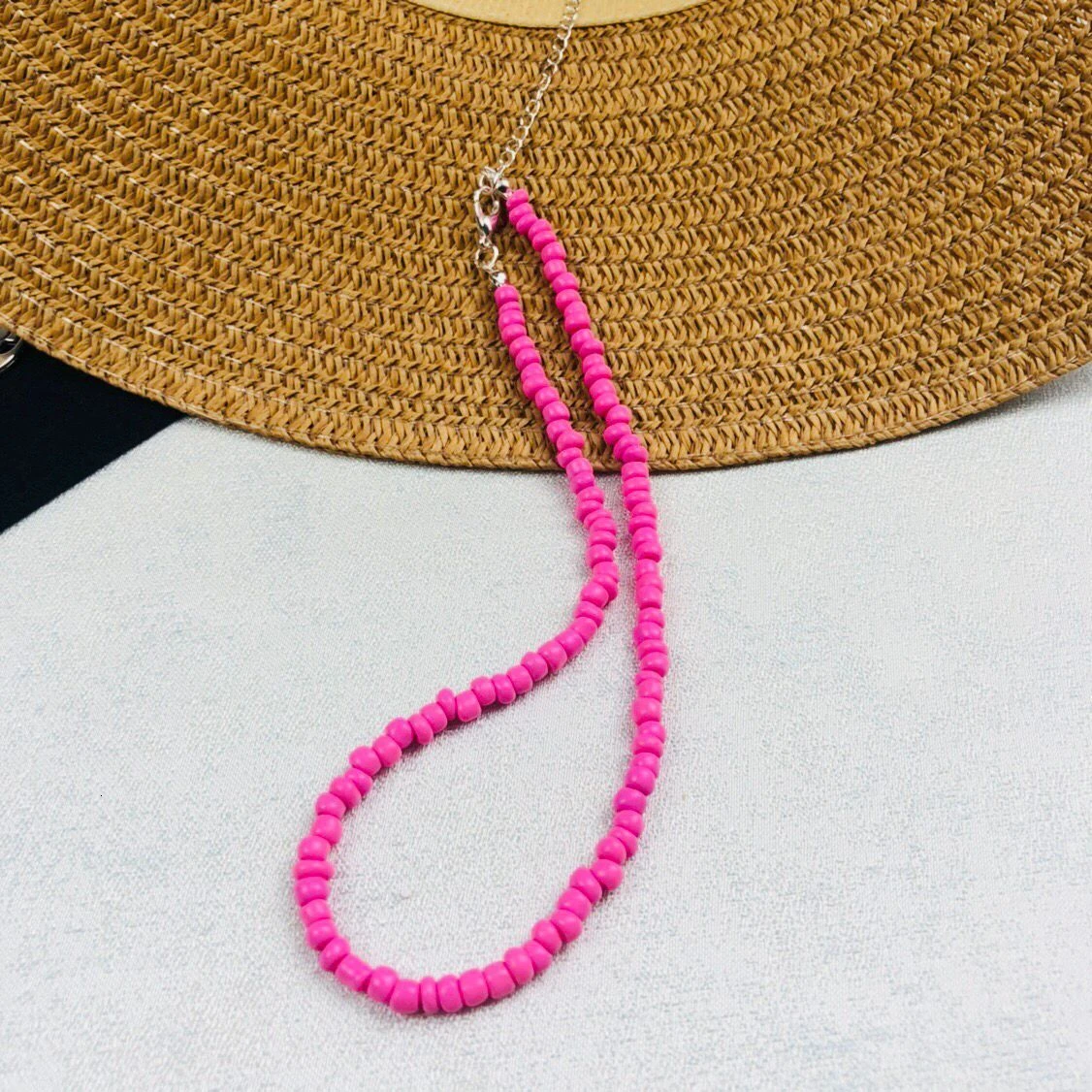 Boho красочные маленькие бусы колье для женщин Простой Бисероплетение Цветок ожерелье ручной работы воротник ювелирные изделия колье Femme