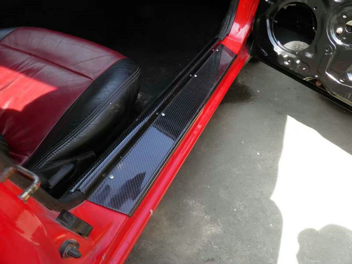 Боковая панель порога из углеродного волокна для Mazda MX5 NA MK1 Miata глянцевая отделка