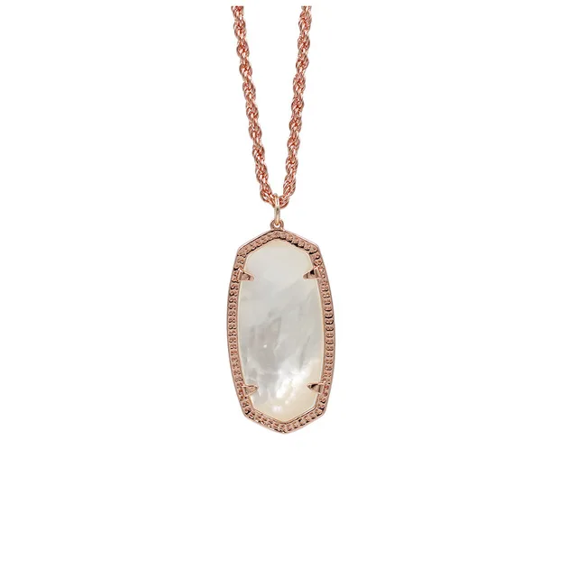 Rose Pearl Necklace Новое поступление, маленькие овальные серьги с камнями, Полностью украшенные камнями, висячие серьги для женщин, модные ювелирные изделия - Окраска металла: Rose Pearl Necklace