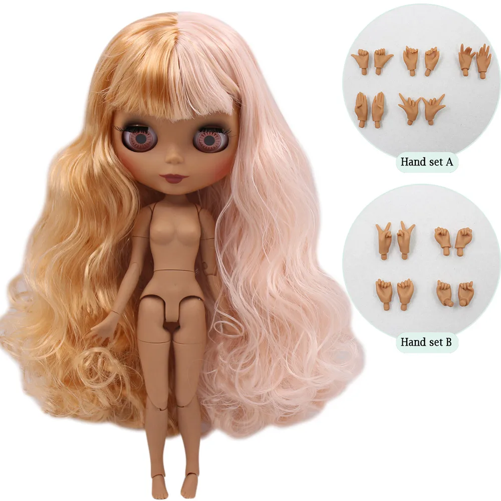 Ледяная Blyth фабрика кукла подходит для одевания самостоятельно DIY Изменить игрушка BJD Специальная цена - Цвет: black matte face