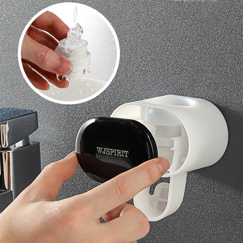 Creative Automatic Toothpaste Dispenser for Kids Squeezers Tooth Dust-proof Wall Mount Stand Bathroom Accessories Set | Дом и сад