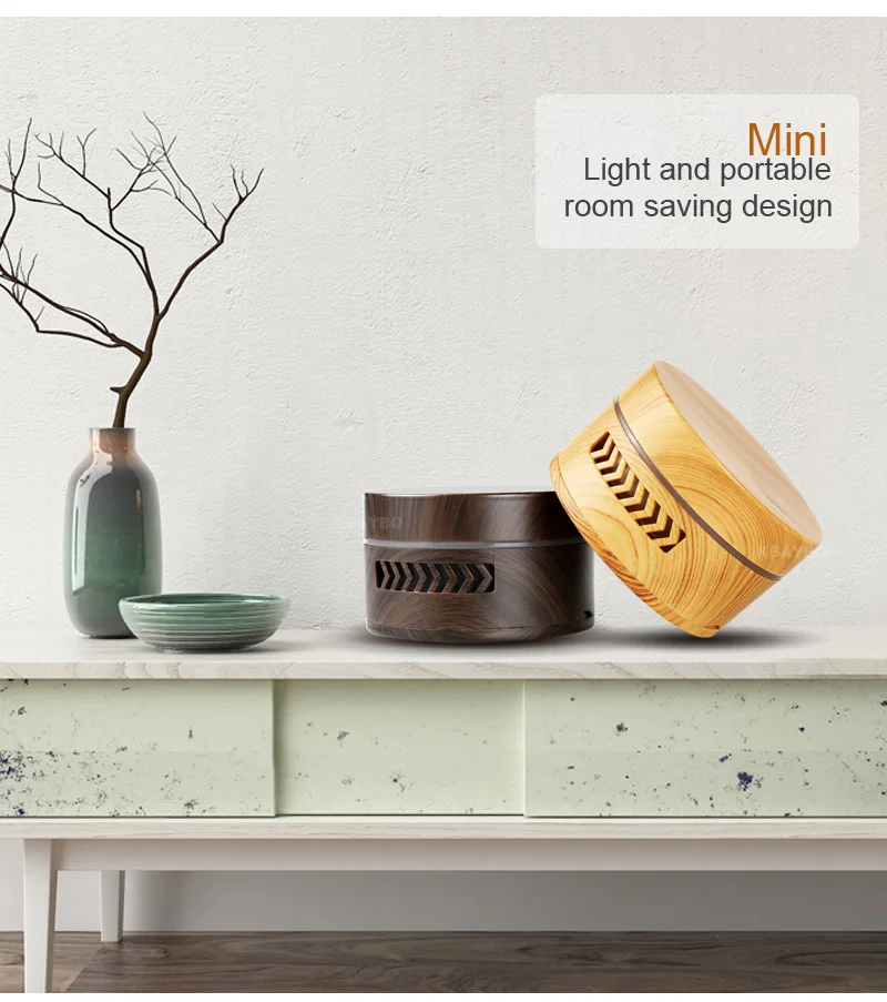 

Mini aroma diffuser Aromatherapy Upgraded Air Purifier wood Car Aroma Diffuser Essential Oil Diffuser for car