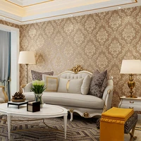 3d classic brown damask wallpaper for home luxury floral wall paper living room bedroom tv background decor beige red