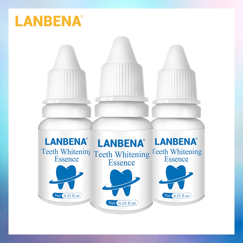 LANBENA отбеливание зубов пудра с эссенцией гигиена полости рта Чистящая сыворотка Удаляет налет пятна Отбеливание зубов Стоматологические инструменты 3 шт