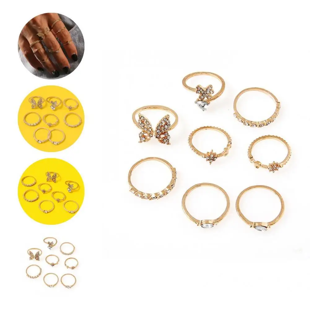 

Popular Rings Shiny Accessory Long Lasting Animal Element Rings Finger Rings Rings 8Pcs