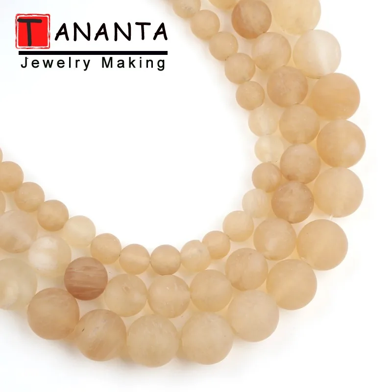 Матовые жёлтые кварцевые бусины 6 8 10 мм для изготовления ювелирных