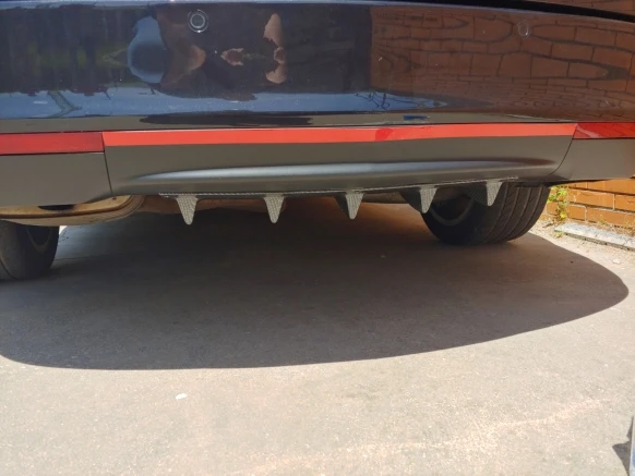 Автомобиль диффузор губа на задний бампер Fin ABS air shark для Hyundai Accent Azera Elantra Solaris Verna