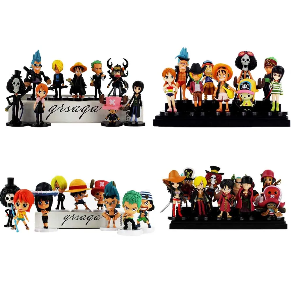 9 шт./лот аниме OP Mini Luffy Nami Robin Zoro Sanji Usopp Chopper Brook Franky Фигурки игрушки | Игрушки и хобби