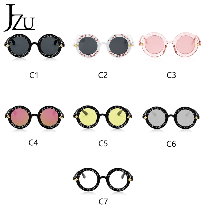 

Classic round ladies sunglasses bee letter shade glasses neutral retro fashion glasses men shade glasses
