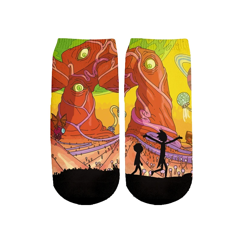 14 Новейшие Rick and Morty 3D печатных мультфильм милые короткие носки для мужчин женщин harajuku корейские носки RS-007 - Цвет: 14