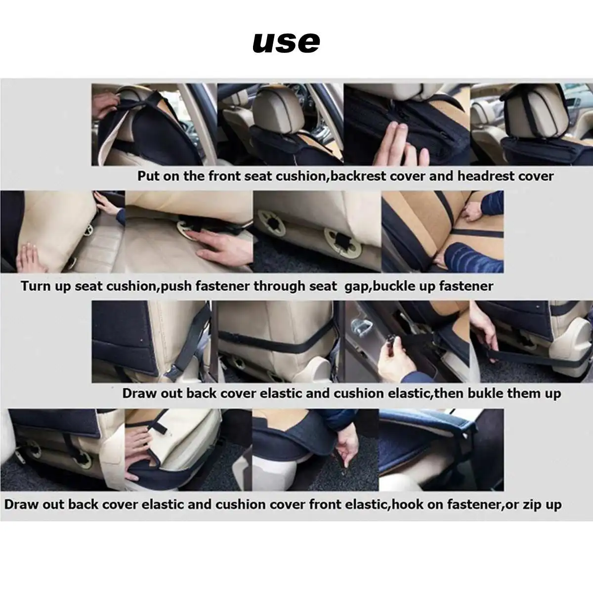 Комплект универсальных чехлов на автомобильные сиденья кожаные чехлы для